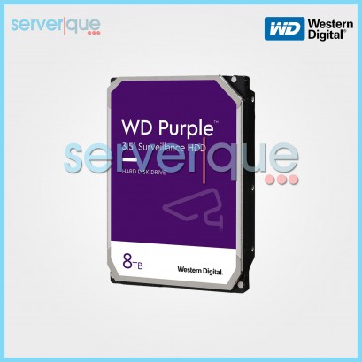 WD84PURZ Western Digital Purple 8TB 5.4K 128MB SATA 6Gbps 3.5" Surveillance HDD